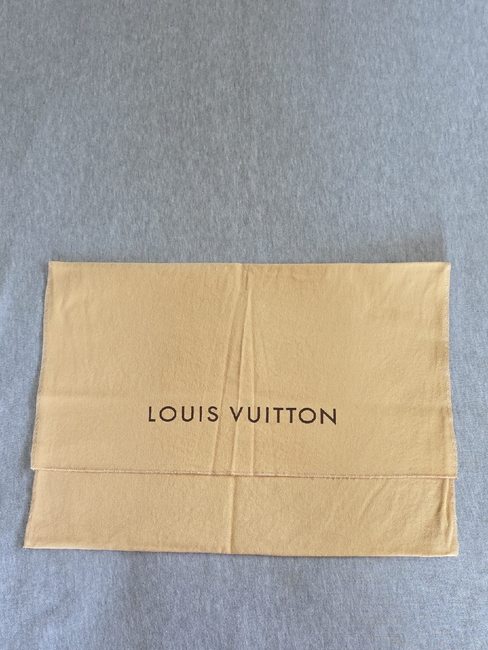 Louis Vuitton Tan Dust Bag with Dark Brown Logo